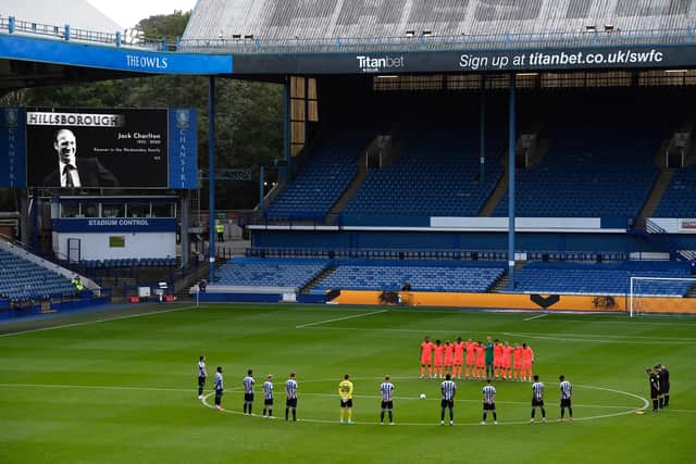 Jack Charlton is remembered by Sheffield Wednesday and Huddersfield Town players before their match on 14 July.