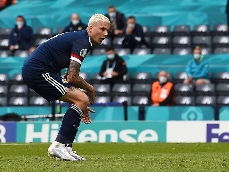 On at half-time and Scotland improved. Added strength and gave focal point but no direct impact on the game for in-form striker.