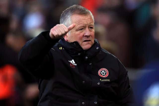 Sheffield United manager Chris Wilder is delighted with the conditioning of Bramall Lane's first team squad: Mike Egerton/PA Wire.