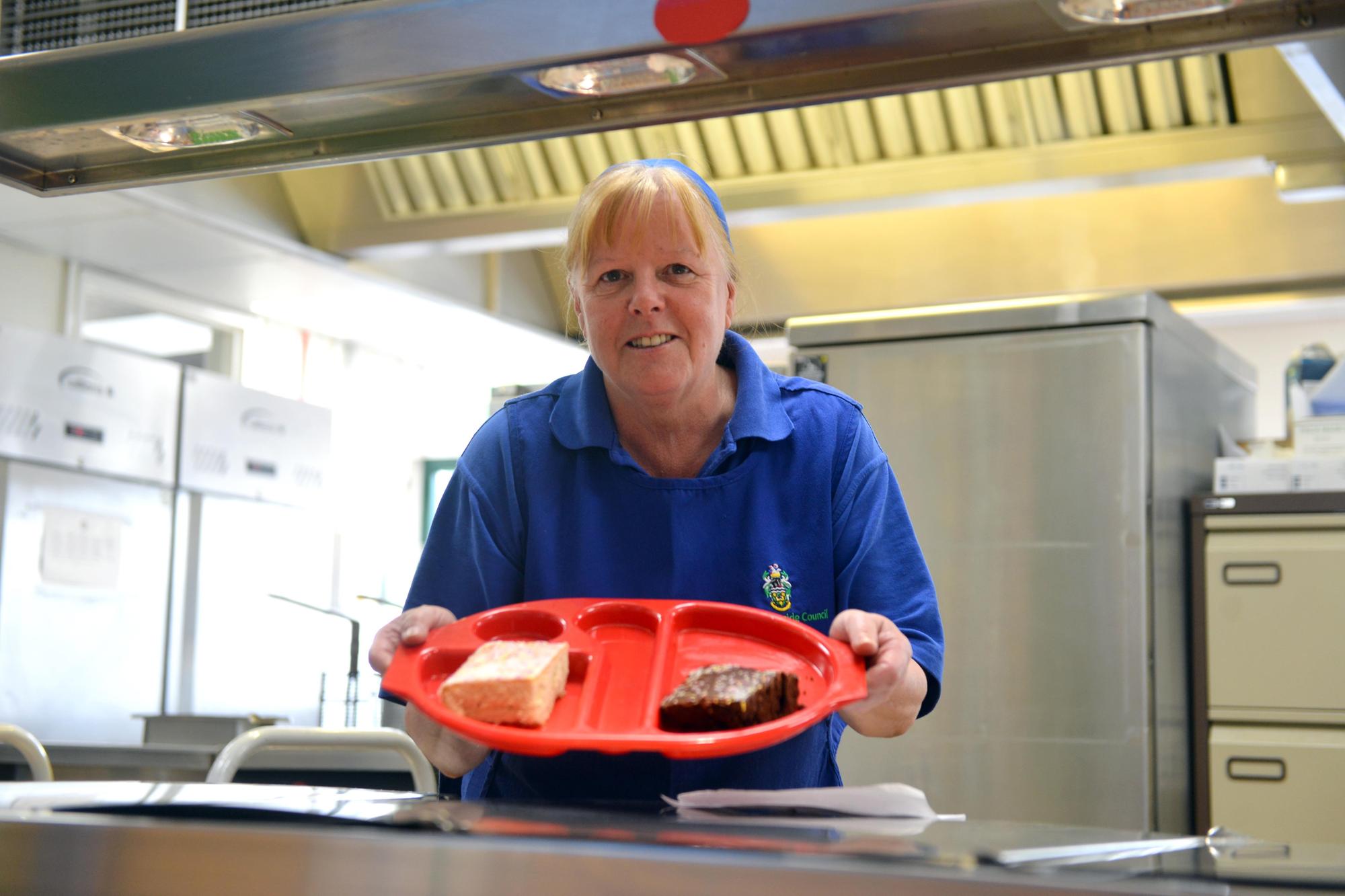 Elaine Alexander served her final meal at West Boldon Primary School in 2021 after a 30 year career as a school cook.