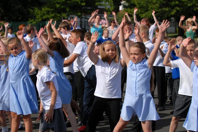 It's the Wake Up Shake Up session at Fellgate Primary School in 2010. Is there someone you know in the photo?