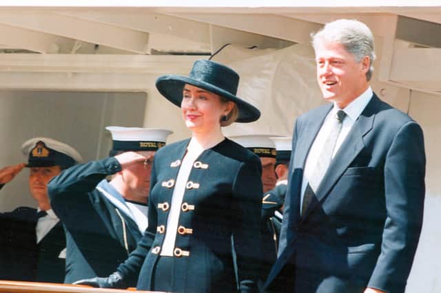Bill and Hillary Clinton during their visit to Portsmouth for the D-Day commemorations in 1994