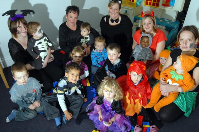 2008: staff and children had a spooktacular time at Hucknall Day Nursery’s Hallowe’en fancy dress party.