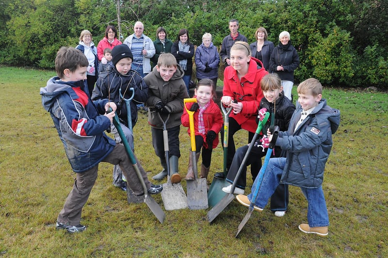 Pupils at Trinity School in Seaham were taking part in a national tree planting record bid in 2009. How did they do?