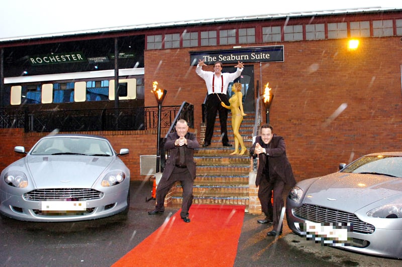 The re-opening of the Pullman Lodge had a Bond theme in 2009 and here is a reminder of it. Were you there?