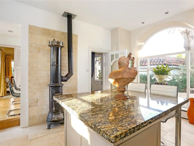 With Danish log burner.