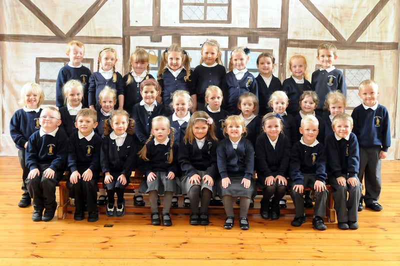 Back to the classroom n 2013 and here is Mrs Pickering's reception class at St Gregory's RC Primary School.