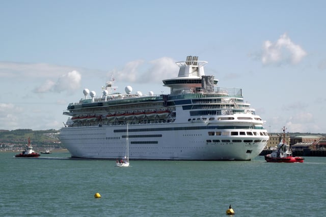 Another picture documenting the maiden arrival into Portsmouth Port.
