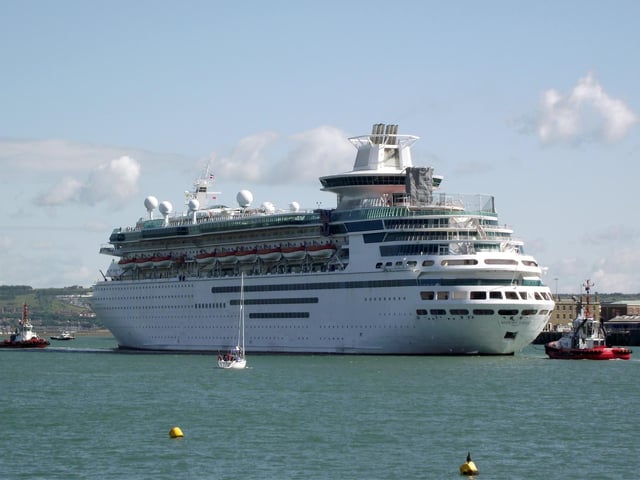 Another picture documenting the maiden arrival into Portsmouth Port.