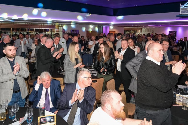 The Star Football Awards at the OEC, in Owlerton, 29/4/24 - A big round of applause for Mick McCarthy