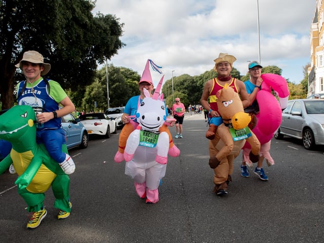 Action from the Great South Run. (201019-287)