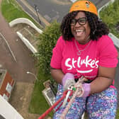 Marva Thorp took part in the St Luke's Abseil