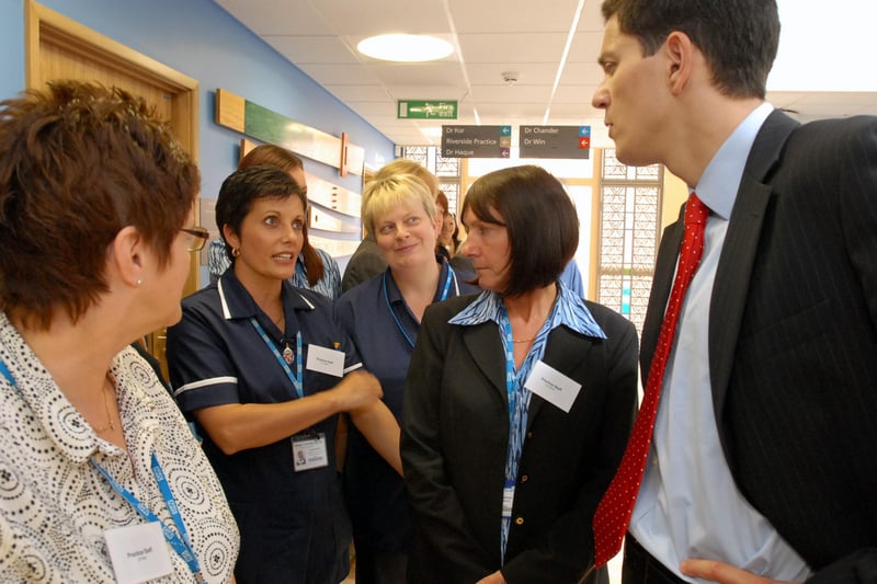 The opening of the new Flagg Court Primary Care Centre 14 years ago. MP David Miliband was pictured meeting health centre staff but were you pictured?