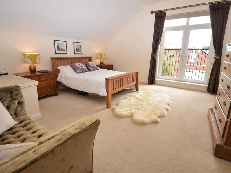 A fabulous, self-contained bedroom suite, ideal for a possible annexe, which has separate access, via its own staircase from the rear hall of the property. It has a stylish Juliet balcony and a useful walk-in wardrobe..