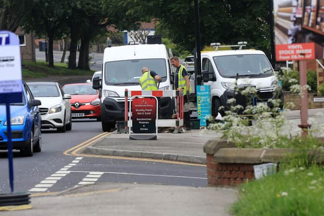 A van has crashed into a bus stop on Beighton Road.