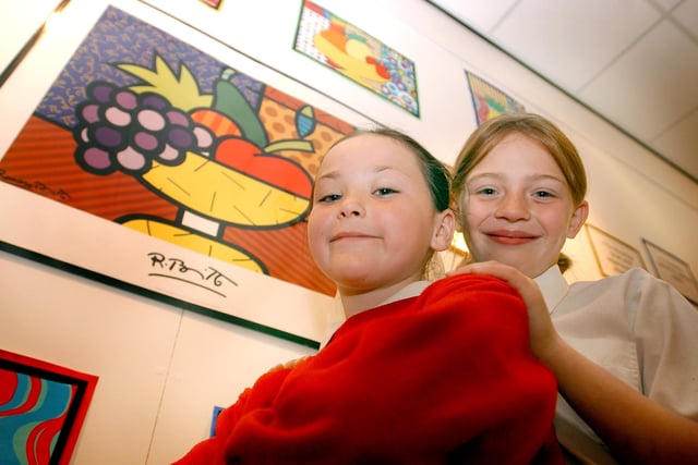 An art display at the school 15 years ago. Do you recognise the pupils pictured?