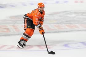 Jonathan Phillips back in a Steelers shirt against Manchester Storm. Picture: Hayley Roberts