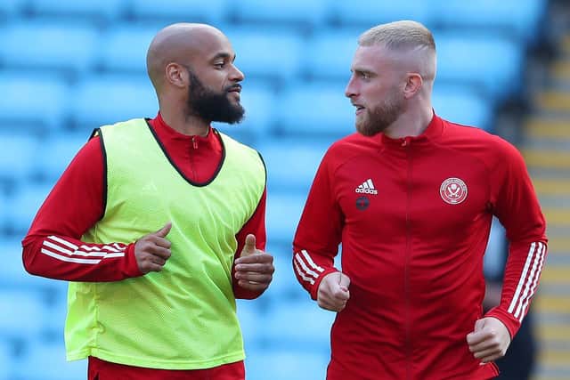 David McGoldrick (L) and Oli McBurnie are among the Sheffield United players selected for international duty: Simon Bellis/Sportimage
