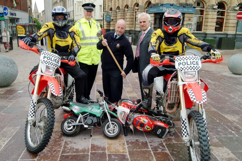 Police and Mansfield District Council launch a crackdown on mini motorbikes.