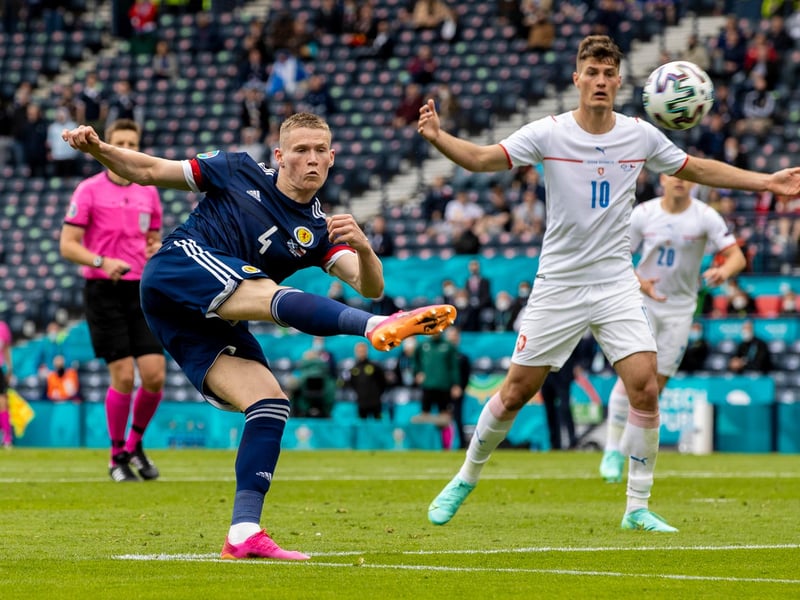Just *works* in defence for Scotland. Dealt well (mostly) with Sterling and is so good at carrying the ball out of defence. Keep him there until he retires.