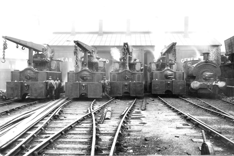 Locomotives at William Doxfords. Photo: Bill Hawkins.