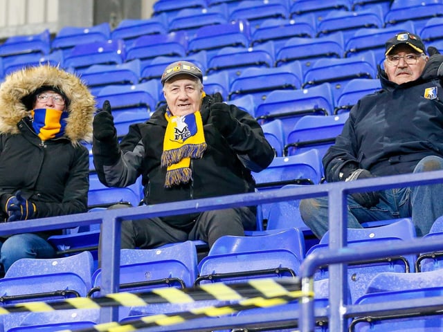 Mansfield Town fans who watched the 3-2 defeat at Tranmere.