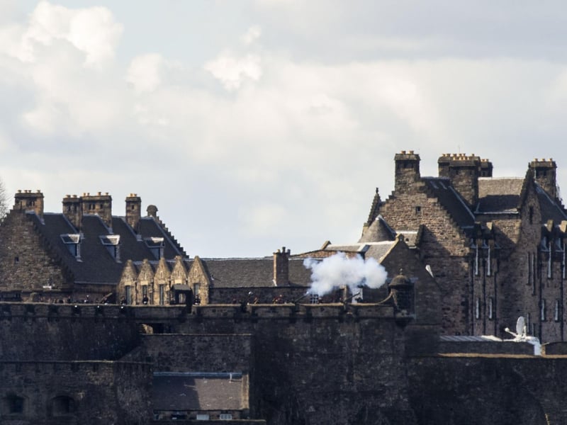 The salute, pictured from Calton Hill
