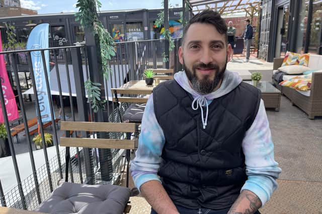 Reza Mir of Re-Owned is one of the confirmed independent business owners taking on the new Sheffield Council city centre Fargate attraction designed by Steel Yard Kelham.