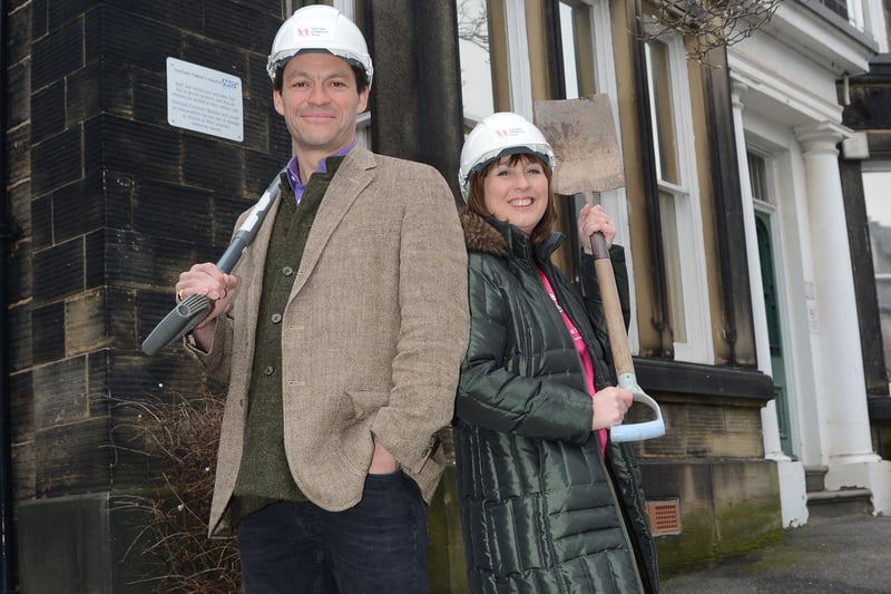Actor Dominic West, seen here visiting the new location for Treetop House at the Sheffield Children's Hospital with manager Ann Wyatt in 2014, is best known for his role in TV series The Wire. His other big roles include The Hour, playing Jean Valjean in Les Miserables and serial killer Fred West in Appropriate Adult. He has appeared on stage at the Crucible three times - in A Country Wife, Othello and My Fair Lady.