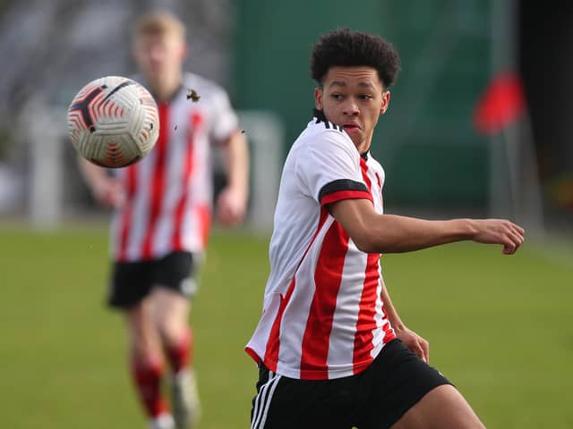 Tyrese Bailey-Green during his time at Sheffield United - the youngster is now on trial at Sheffield Wednesday: Simon Bellis/Sportimage