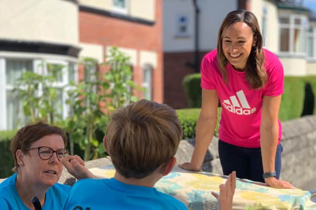 Dame Jess Ennis-Hill, pictured recently with 'Captain Tobias'.