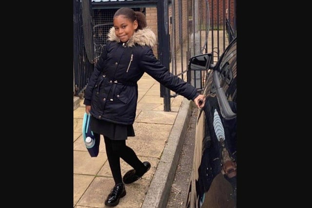 Ellady-Quince, aged nine, from Portsmouth, has started school again.