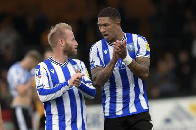 Owls pair of skipper Barry Bannan with Liam Palmer. Pic: Steve Ellis.