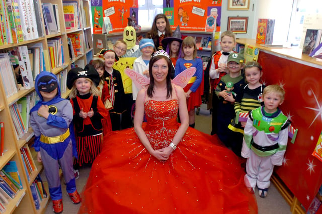 Year 4 teaching assistant Michelle Dawson with pupils dressed as their favourite character as part of World Book Day in 2010. Does this bring back memories?