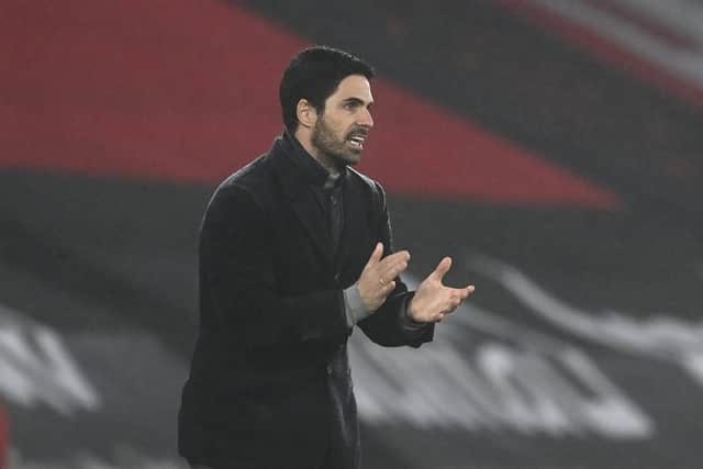 Arsenal's manager Mikel Arteta says he is not surprised that Sheffield United beat Man Utd last night. (Andy Rain/Pool via AP)
