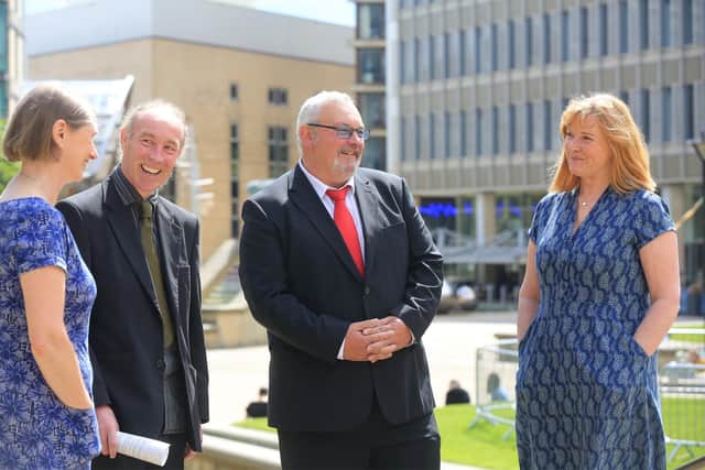 Sheffield City Council meeting May 2021. Pictured are Alison Teal, Douglas, Douglas Johnson, Terry Fox, and Julie Grocutt. Picture: Chris Etchells