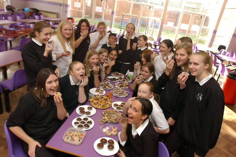 Raising money at Jarrow School in 2004 by selling home-baked cakes but who can tell us more?