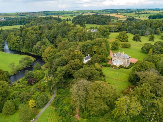 Aerial view of grounds.
