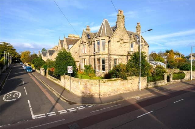 The property sits on a prominent corner plot.