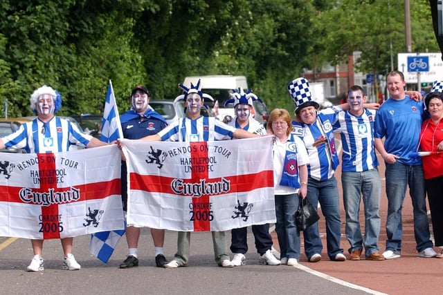 Pools fans got into the spirit of the day with flags and banners.