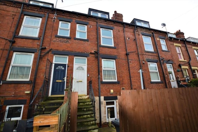This two-bedroom, terrace house, at 55 Garnet Terrace, Leeds, had a guide price of £55,000-£60,000, but sold for £82,000.