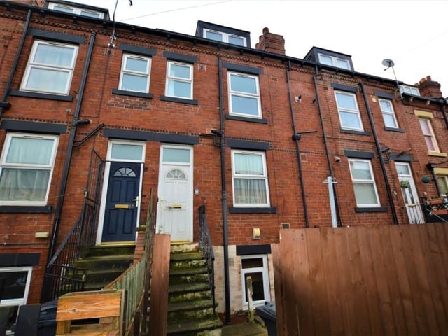 This two-bedroom, terrace house, at 55 Garnet Terrace, Leeds, had a guide price of £55,000-£60,000, but sold for £82,000.