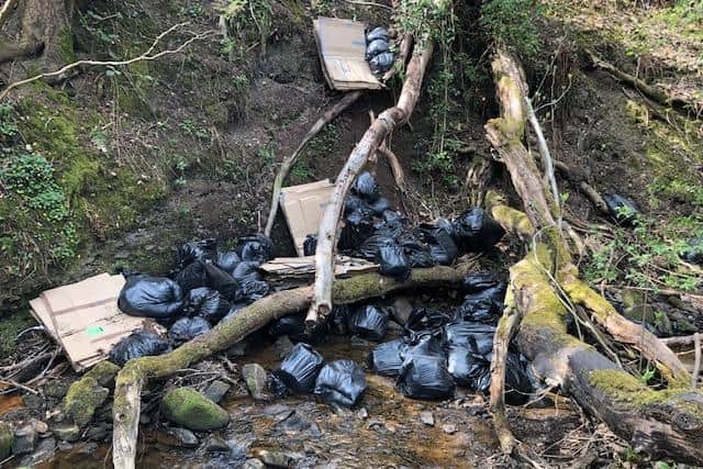 The fly tipping was spotted on Suday morning (photo: Jonathan Cooper).