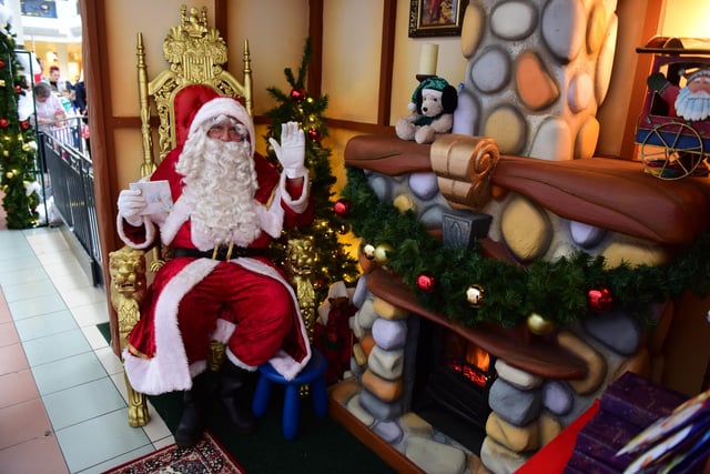 Santa Claus in his grotto at Middleton Grange in 2018.