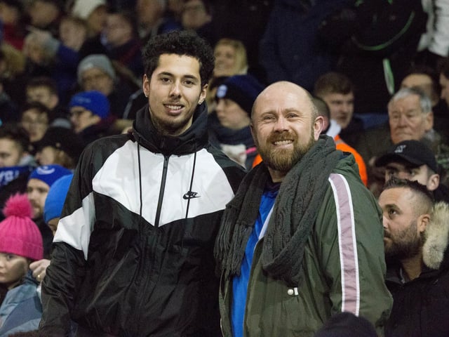Pompey fans at Fratton Park for FA Cup match against Arsenal.