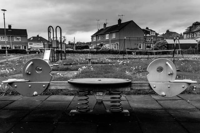 During the height of the restrictions children were banned from using playparks, something captured beautifully by Ricky Morris.
