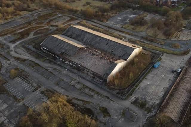 Danny Canz shared this drone photo showing the partially demolished hangar roof at the old Norton Aerodrome in Sheffield