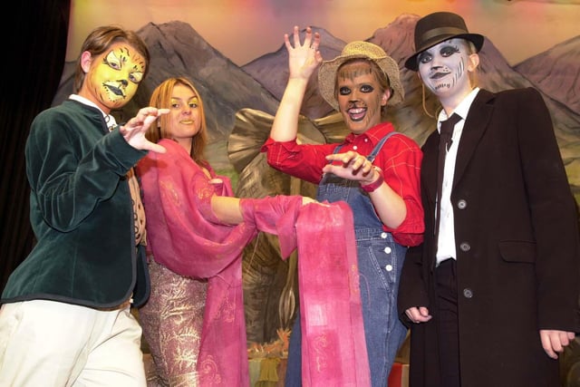 The 2002 Jungle Book cast members, from left, Laura Flanagan, Georgina Braim, both aged 14, Justine Bowker, aged 13, and Nicola Wildey, aged 14.