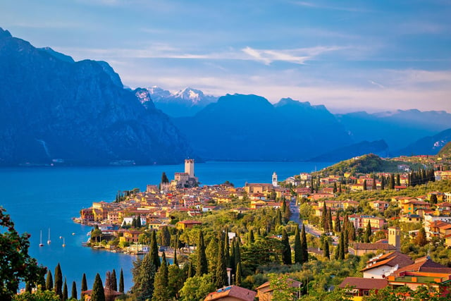 View of the town of Malcesine by the Lake Garda in Italy. The Italian lake and the surrounding towns are a hotspot for British holidaymakers every summer with its incredible sights and weather. On Monday, however, temperatures at the destination peaked at 28C, which is 2C lower than weather in Sheffield.