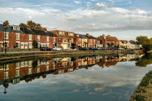 Calm water on Emsworth Mill Pond.